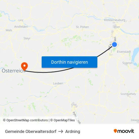 Gemeinde Oberwaltersdorf to Ardning map