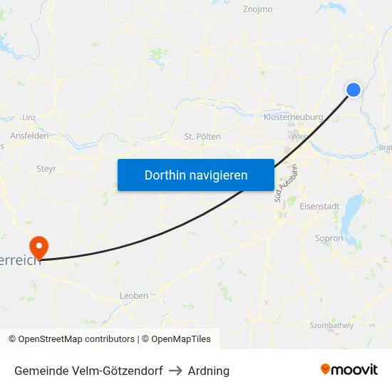 Gemeinde Velm-Götzendorf to Ardning map