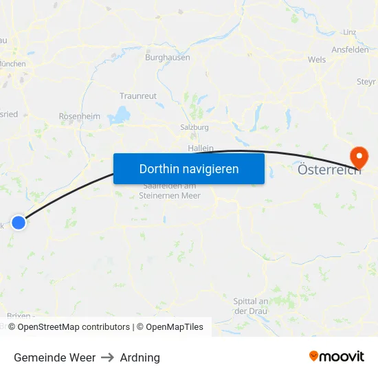 Gemeinde Weer to Ardning map