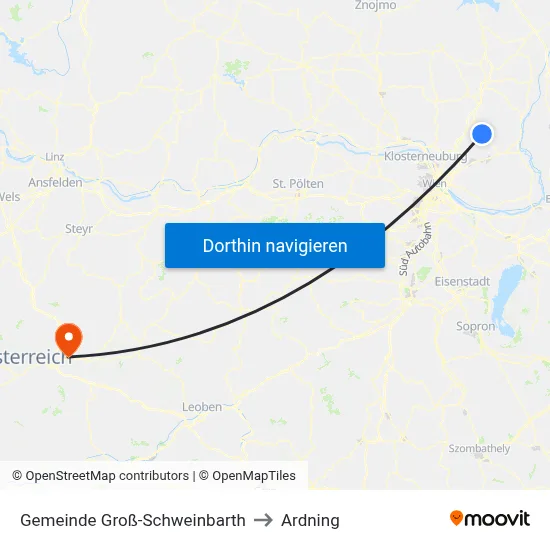 Gemeinde Groß-Schweinbarth to Ardning map