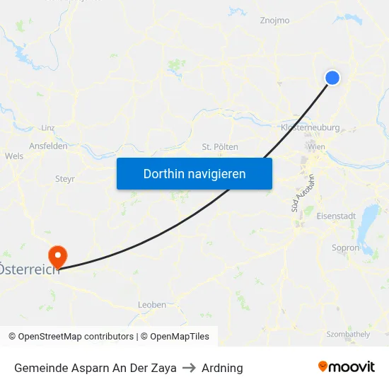 Gemeinde Asparn An Der Zaya to Ardning map