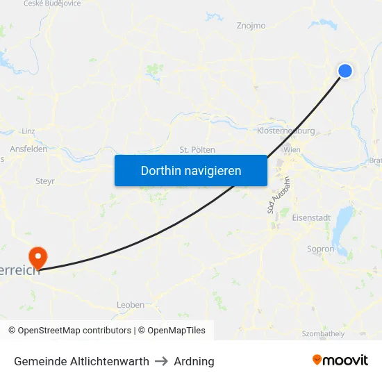 Gemeinde Altlichtenwarth to Ardning map