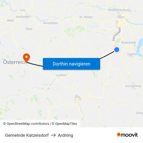 Gemeinde Katzelsdorf to Ardning map
