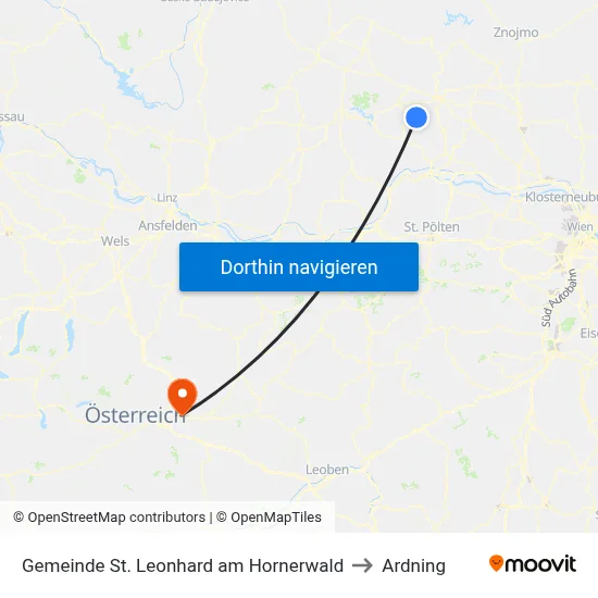 Gemeinde St. Leonhard am Hornerwald to Ardning map