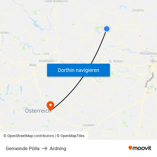 Gemeinde Pölla to Ardning map