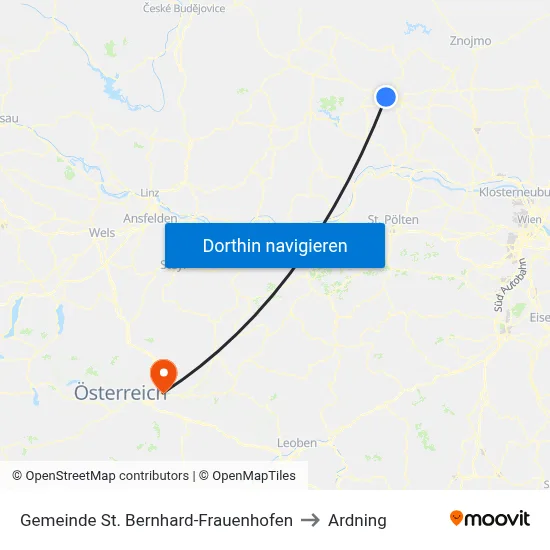 Gemeinde St. Bernhard-Frauenhofen to Ardning map
