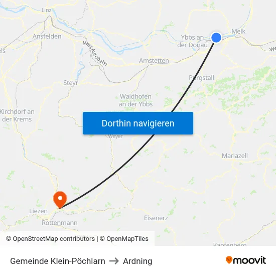 Gemeinde Klein-Pöchlarn to Ardning map