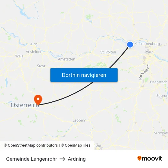 Gemeinde Langenrohr to Ardning map