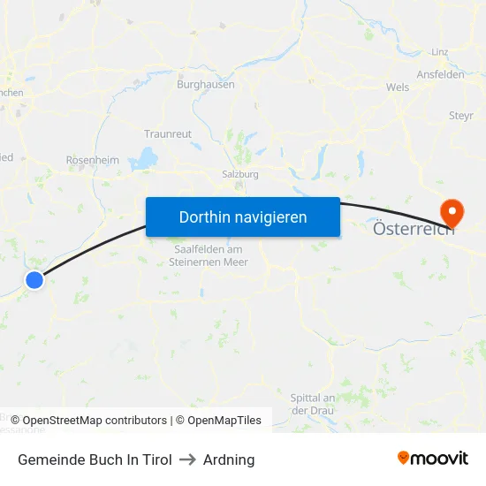 Gemeinde Buch In Tirol to Ardning map