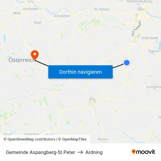 Gemeinde Aspangberg-St.Peter to Ardning map