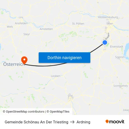 Gemeinde Schönau An Der Triesting to Ardning map