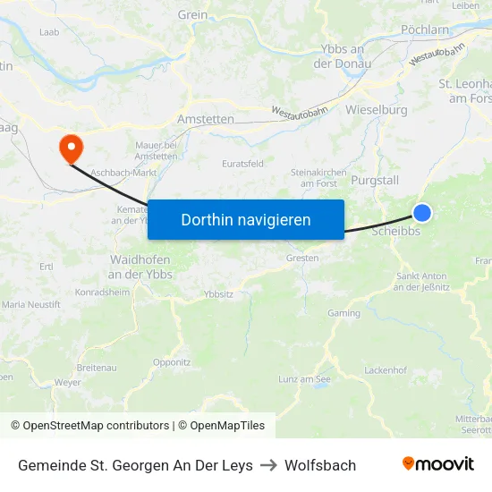 Gemeinde St. Georgen An Der Leys to Wolfsbach map