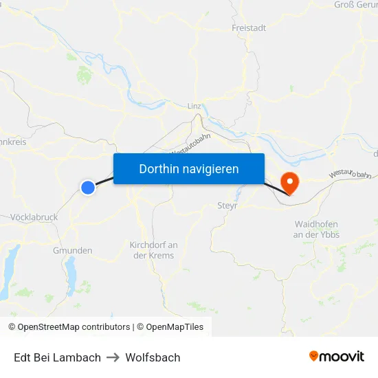 Edt Bei Lambach to Wolfsbach map