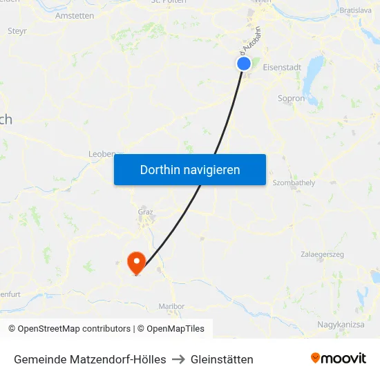 Gemeinde Matzendorf-Hölles to Gleinstätten map