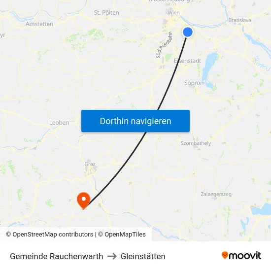 Gemeinde Rauchenwarth to Gleinstätten map