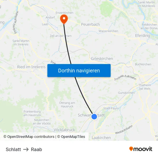 Schlatt to Raab map