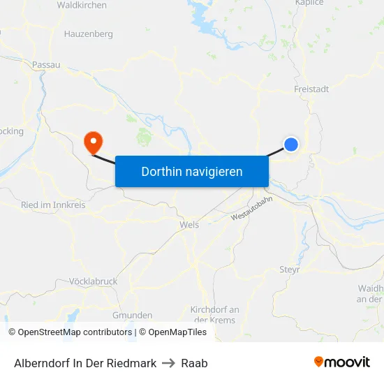 Alberndorf In Der Riedmark to Raab map