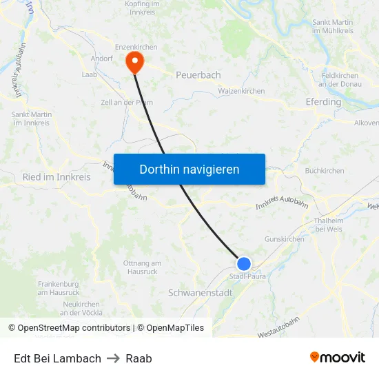 Edt Bei Lambach to Raab map