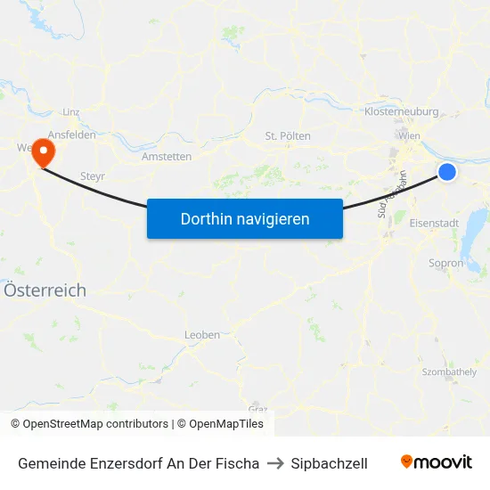 Gemeinde Enzersdorf An Der Fischa to Sipbachzell map