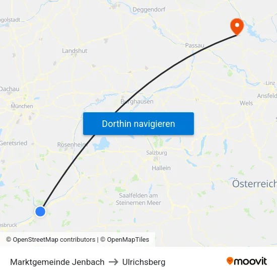 Marktgemeinde Jenbach to Ulrichsberg map