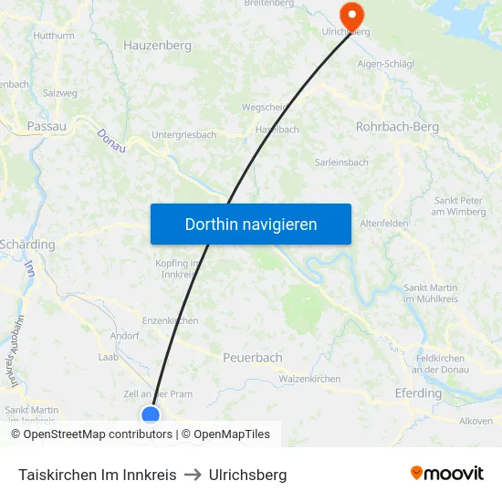 Taiskirchen Im Innkreis to Ulrichsberg map