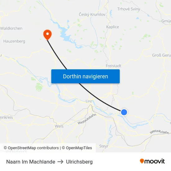 Naarn Im Machlande to Ulrichsberg map