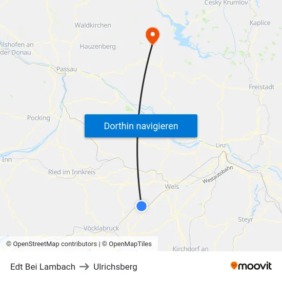Edt Bei Lambach to Ulrichsberg map