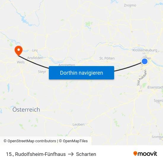 15., Rudolfsheim-Fünfhaus to Scharten map