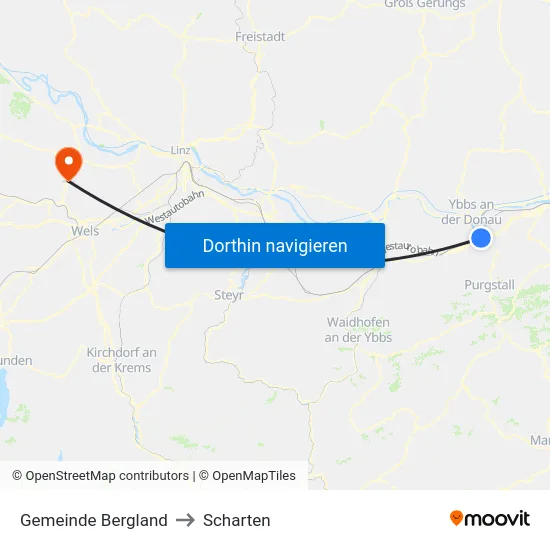 Gemeinde Bergland to Scharten map