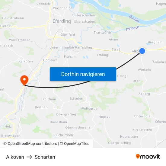 Alkoven to Scharten map