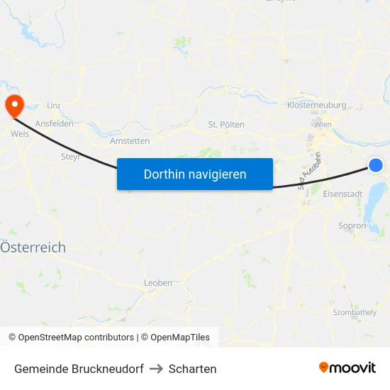 Gemeinde Bruckneudorf to Scharten map