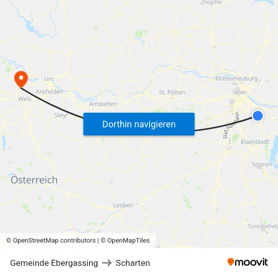 Gemeinde Ebergassing to Scharten map
