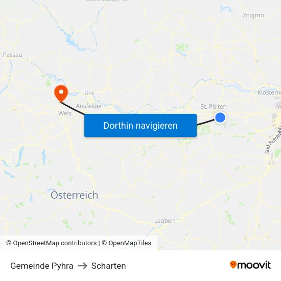 Gemeinde Pyhra to Scharten map