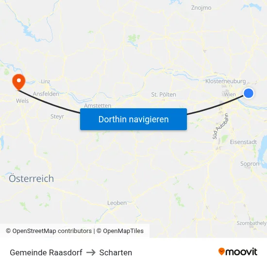 Gemeinde Raasdorf to Scharten map