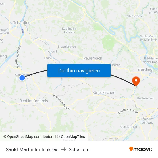 Sankt Martin Im Innkreis to Scharten map