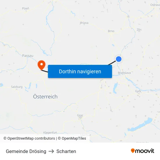 Gemeinde Drösing to Scharten map