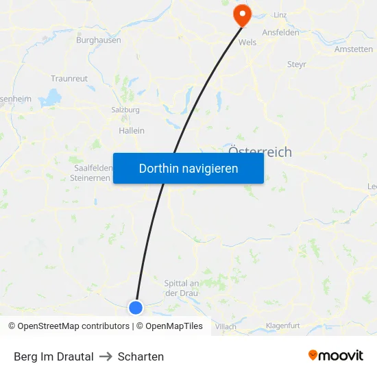 Berg Im Drautal to Scharten map