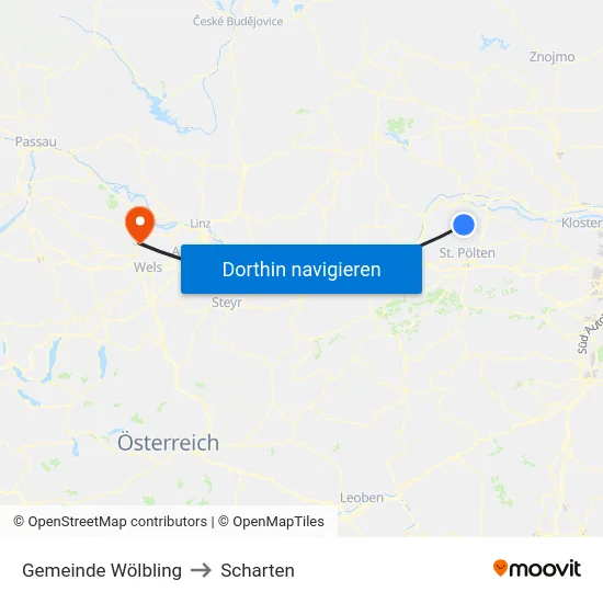 Gemeinde Wölbling to Scharten map