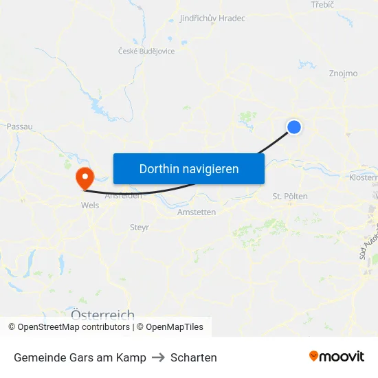 Gemeinde Gars am Kamp to Scharten map