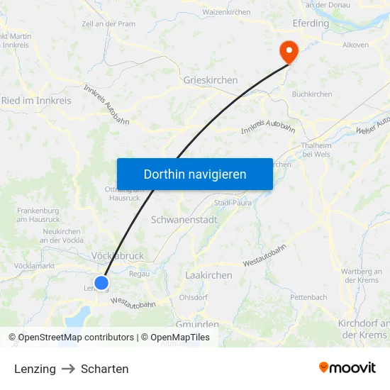 Lenzing to Scharten map