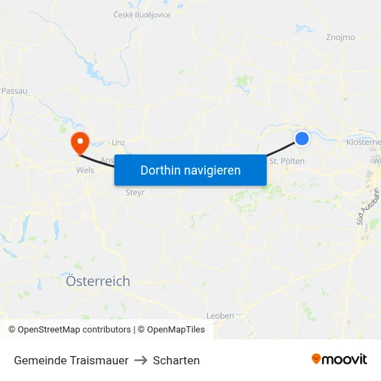 Gemeinde Traismauer to Scharten map
