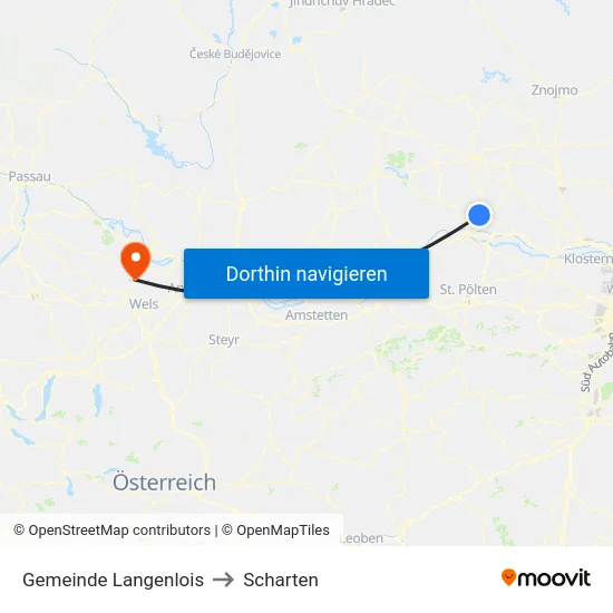 Gemeinde Langenlois to Scharten map