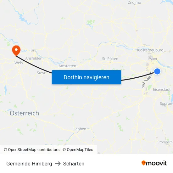 Gemeinde Himberg to Scharten map