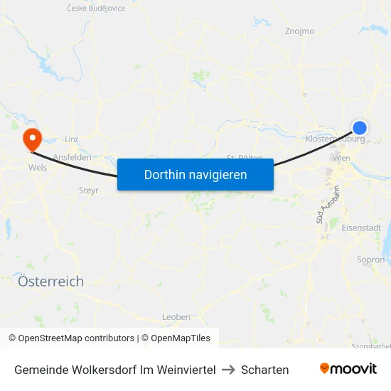 Gemeinde Wolkersdorf Im Weinviertel to Scharten map