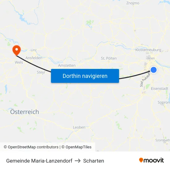 Gemeinde Maria-Lanzendorf to Scharten map