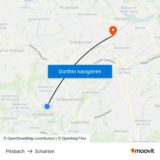 Pilsbach to Scharten map