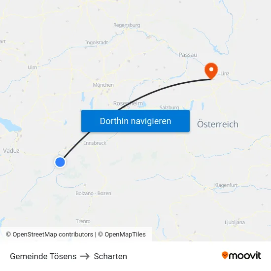 Gemeinde Tösens to Scharten map