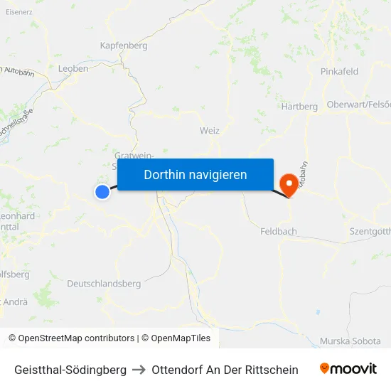 Geistthal-Södingberg to Ottendorf An Der Rittschein map