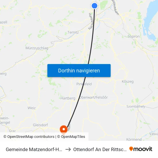 Gemeinde Matzendorf-Hölles to Ottendorf An Der Rittschein map