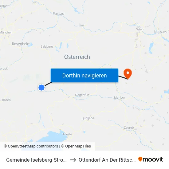 Gemeinde Iselsberg-Stronach to Ottendorf An Der Rittschein map